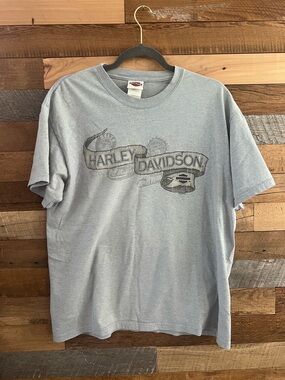 Vintage Harley-Davidson Light Gray Tee. Size L.